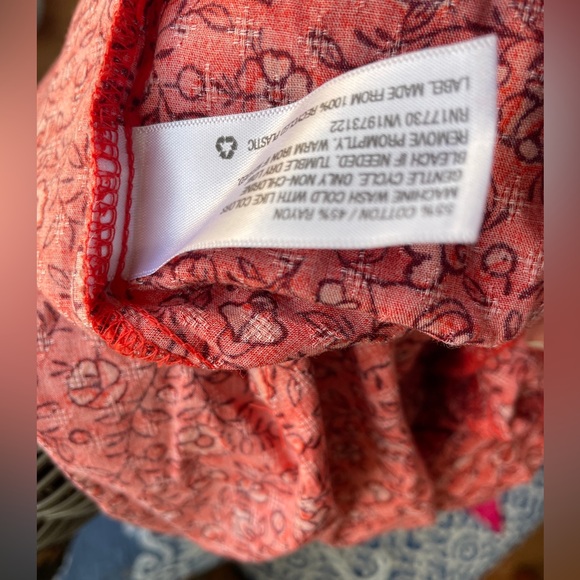 Country Cowgirl Fall Cottagecore Western Women Red Floral Wrap Ruffle Balloon S - Picture 14 of 16